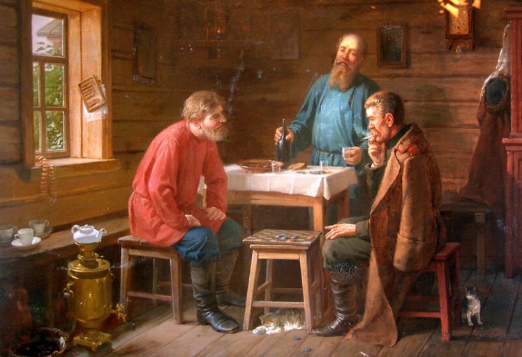 МАКСИМОВ Василий Максимович (1844 – 1911)  Игра в шашки. середина 1880-х гг.